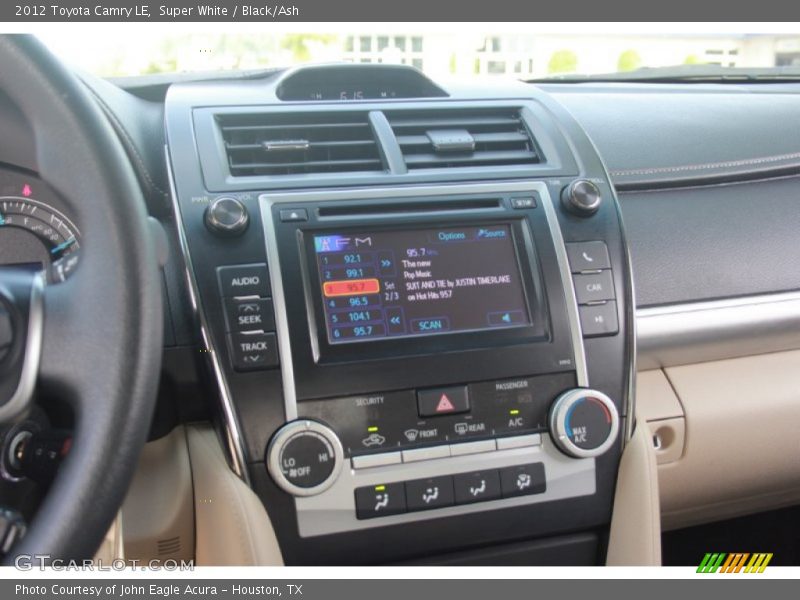 Super White / Black/Ash 2012 Toyota Camry LE