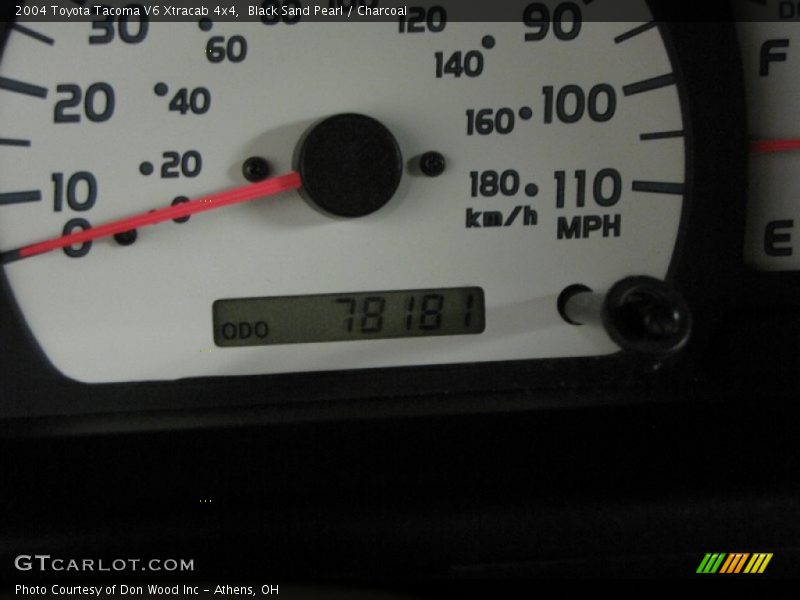 Black Sand Pearl / Charcoal 2004 Toyota Tacoma V6 Xtracab 4x4