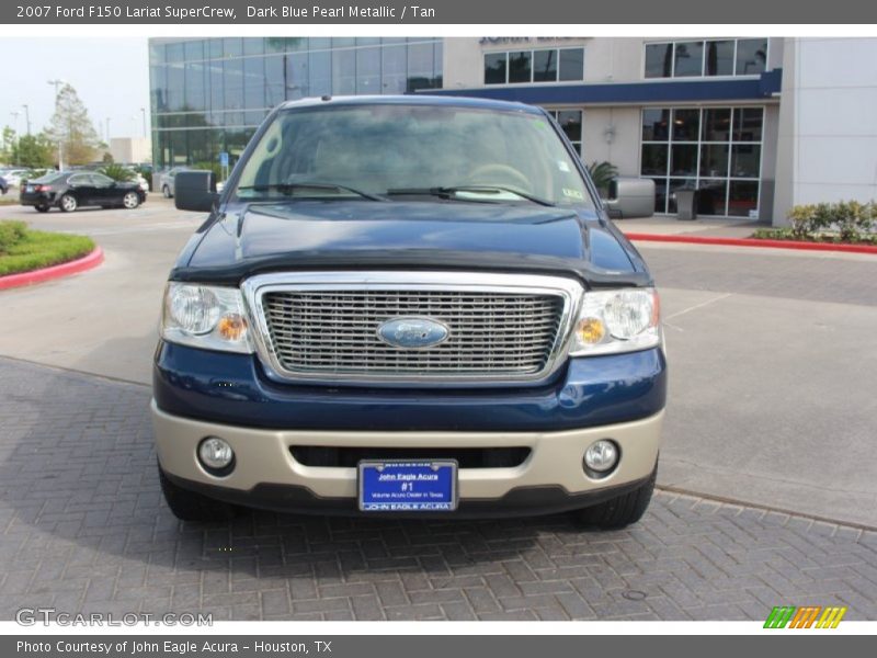 Dark Blue Pearl Metallic / Tan 2007 Ford F150 Lariat SuperCrew