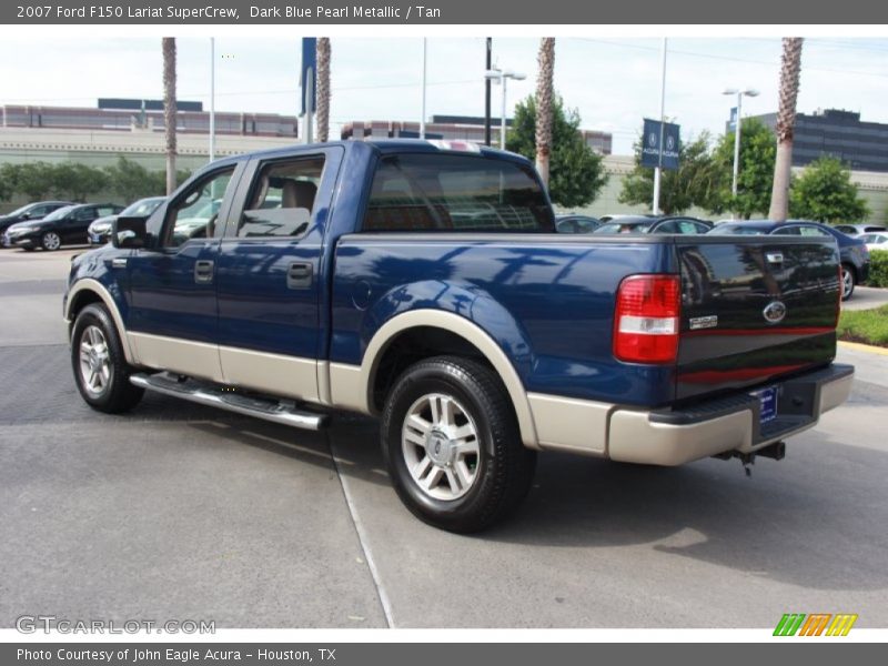 Dark Blue Pearl Metallic / Tan 2007 Ford F150 Lariat SuperCrew