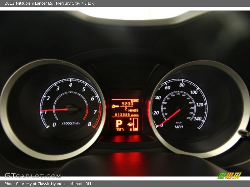 Mercury Gray / Black 2012 Mitsubishi Lancer ES