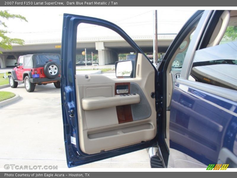 Dark Blue Pearl Metallic / Tan 2007 Ford F150 Lariat SuperCrew