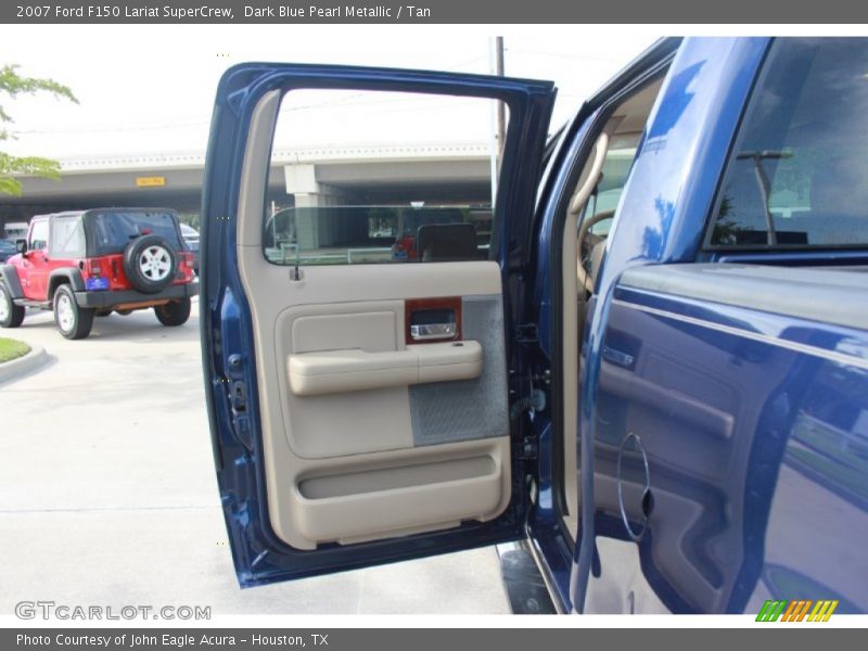 Dark Blue Pearl Metallic / Tan 2007 Ford F150 Lariat SuperCrew