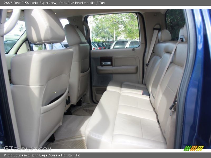 Dark Blue Pearl Metallic / Tan 2007 Ford F150 Lariat SuperCrew