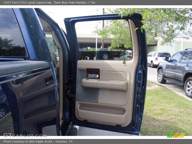 Dark Blue Pearl Metallic / Tan 2007 Ford F150 Lariat SuperCrew