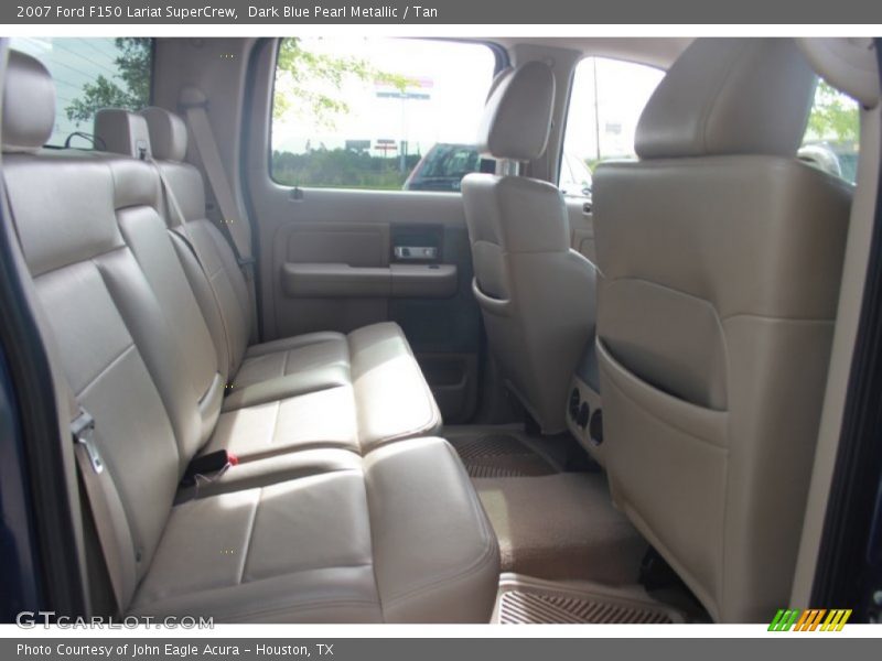 Dark Blue Pearl Metallic / Tan 2007 Ford F150 Lariat SuperCrew