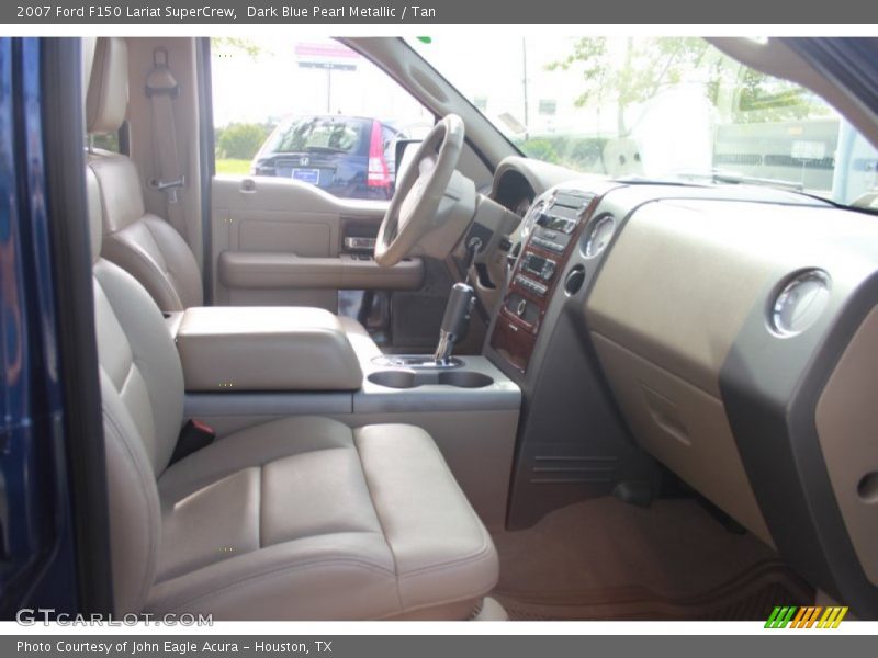Dark Blue Pearl Metallic / Tan 2007 Ford F150 Lariat SuperCrew