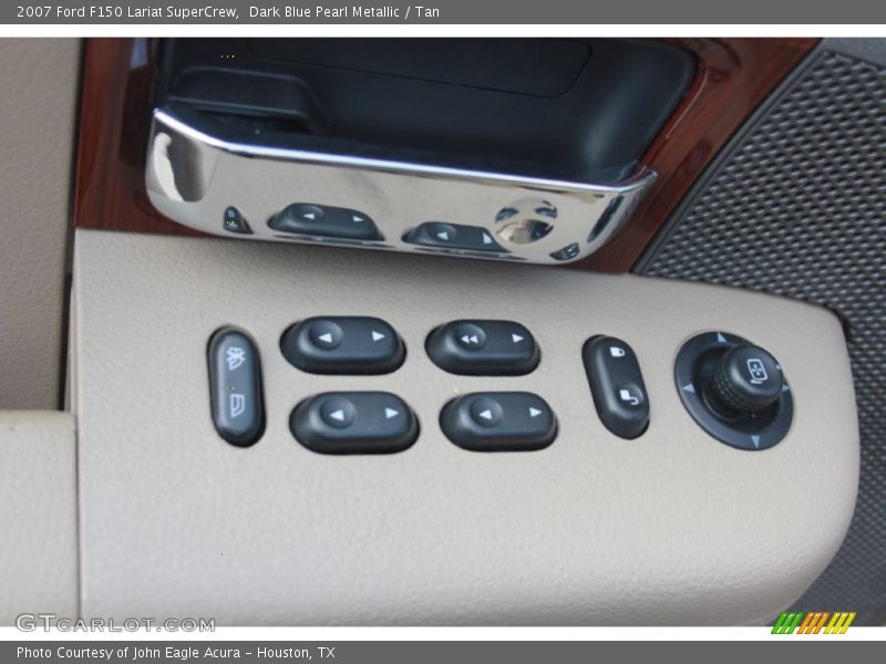 Dark Blue Pearl Metallic / Tan 2007 Ford F150 Lariat SuperCrew