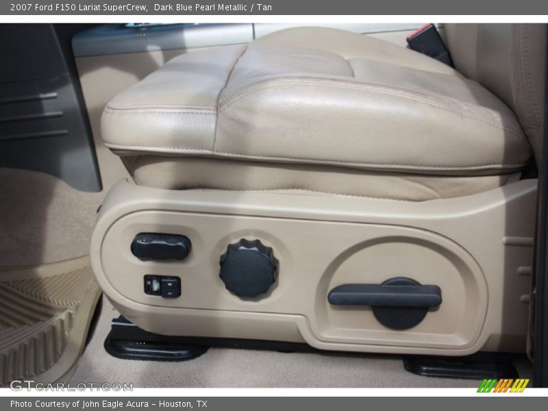 Dark Blue Pearl Metallic / Tan 2007 Ford F150 Lariat SuperCrew