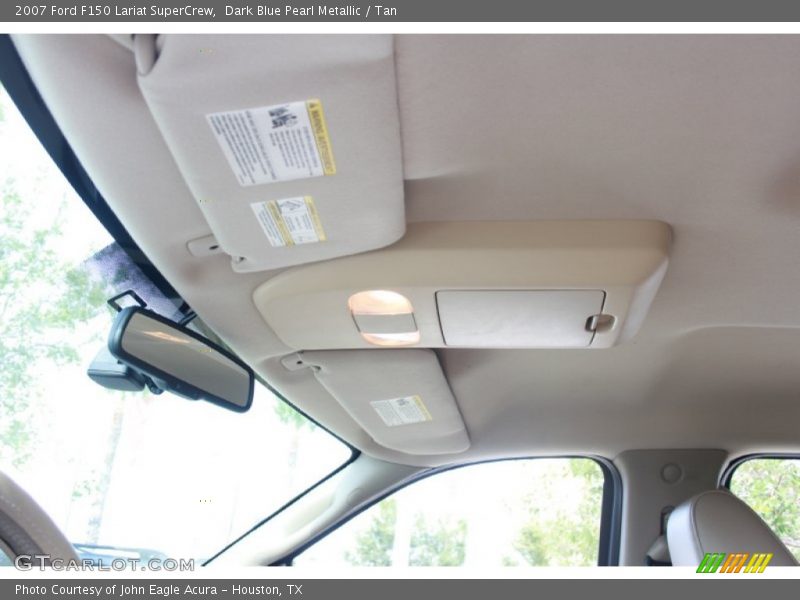 Dark Blue Pearl Metallic / Tan 2007 Ford F150 Lariat SuperCrew