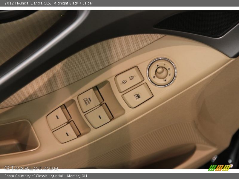 Midnight Black / Beige 2012 Hyundai Elantra GLS