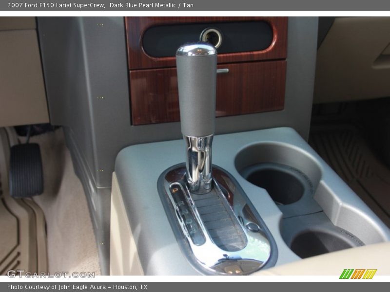 Dark Blue Pearl Metallic / Tan 2007 Ford F150 Lariat SuperCrew