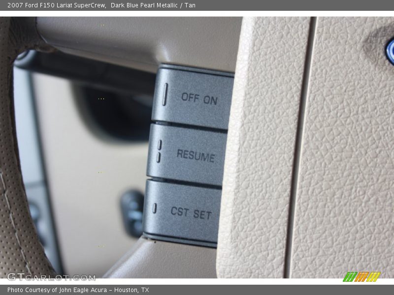 Dark Blue Pearl Metallic / Tan 2007 Ford F150 Lariat SuperCrew