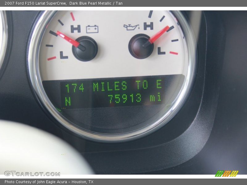 Dark Blue Pearl Metallic / Tan 2007 Ford F150 Lariat SuperCrew