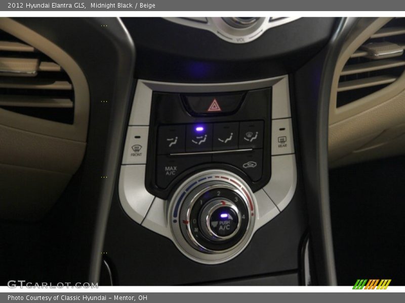 Midnight Black / Beige 2012 Hyundai Elantra GLS