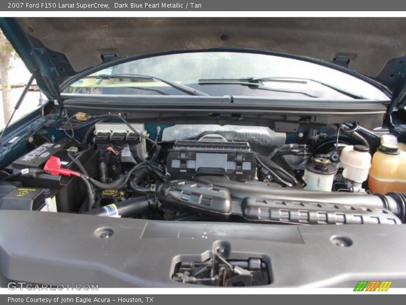 Dark Blue Pearl Metallic / Tan 2007 Ford F150 Lariat SuperCrew