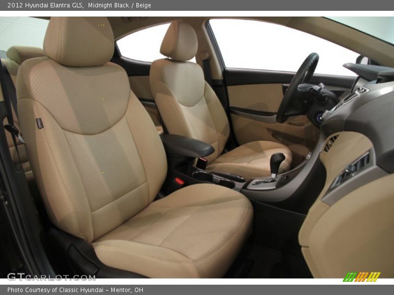 Midnight Black / Beige 2012 Hyundai Elantra GLS