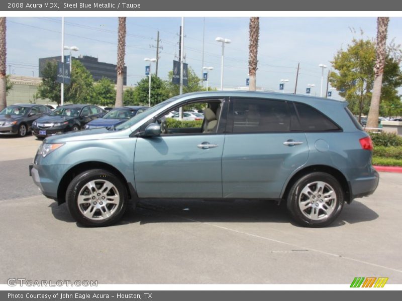 Steel Blue Metallic / Taupe 2008 Acura MDX