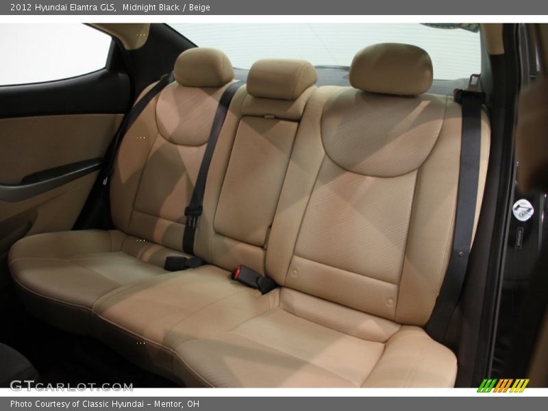 Midnight Black / Beige 2012 Hyundai Elantra GLS
