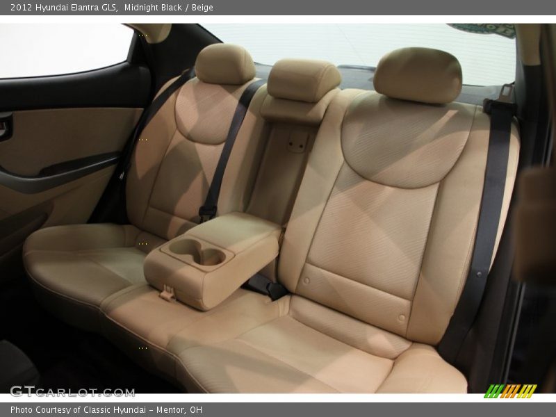 Midnight Black / Beige 2012 Hyundai Elantra GLS