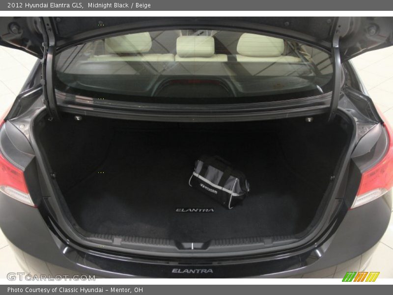Midnight Black / Beige 2012 Hyundai Elantra GLS