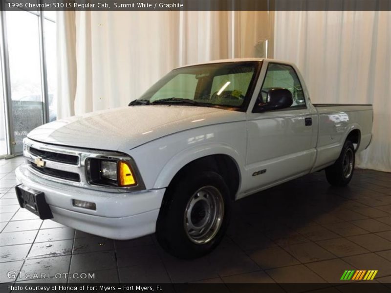 Summit White / Graphite 1996 Chevrolet S10 LS Regular Cab