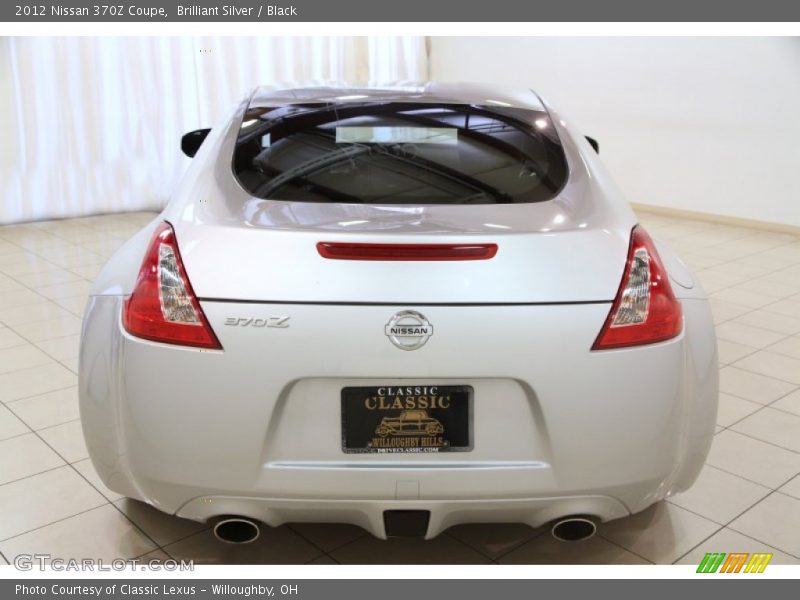 Brilliant Silver / Black 2012 Nissan 370Z Coupe