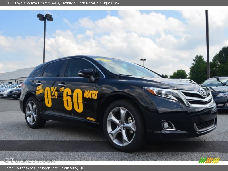 Attitude Black Metallic / Light Gray 2013 Toyota Venza Limited AWD