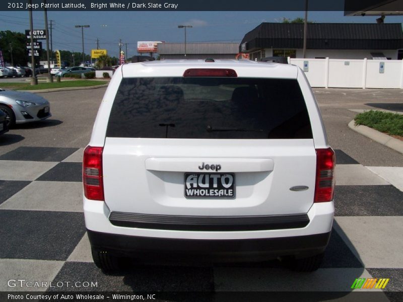 Bright White / Dark Slate Gray 2012 Jeep Patriot Latitude