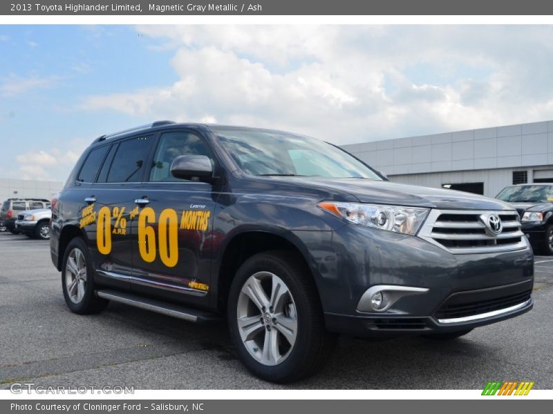Magnetic Gray Metallic / Ash 2013 Toyota Highlander Limited