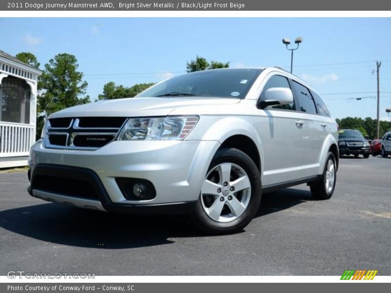 Bright Silver Metallic / Black/Light Frost Beige 2011 Dodge Journey Mainstreet AWD