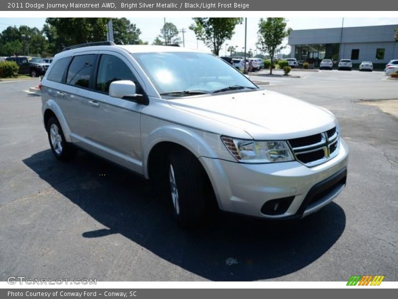 Bright Silver Metallic / Black/Light Frost Beige 2011 Dodge Journey Mainstreet AWD