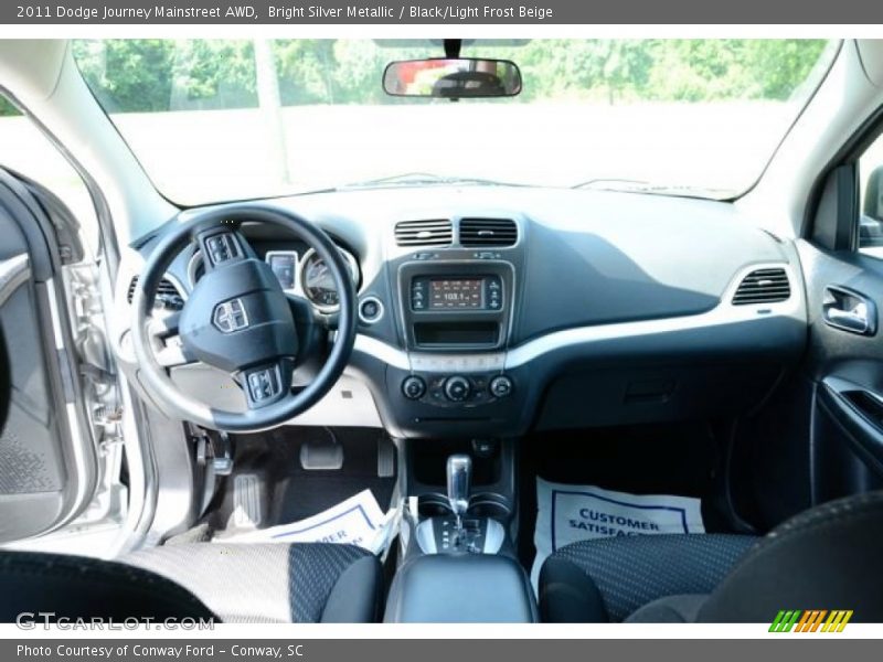 Bright Silver Metallic / Black/Light Frost Beige 2011 Dodge Journey Mainstreet AWD