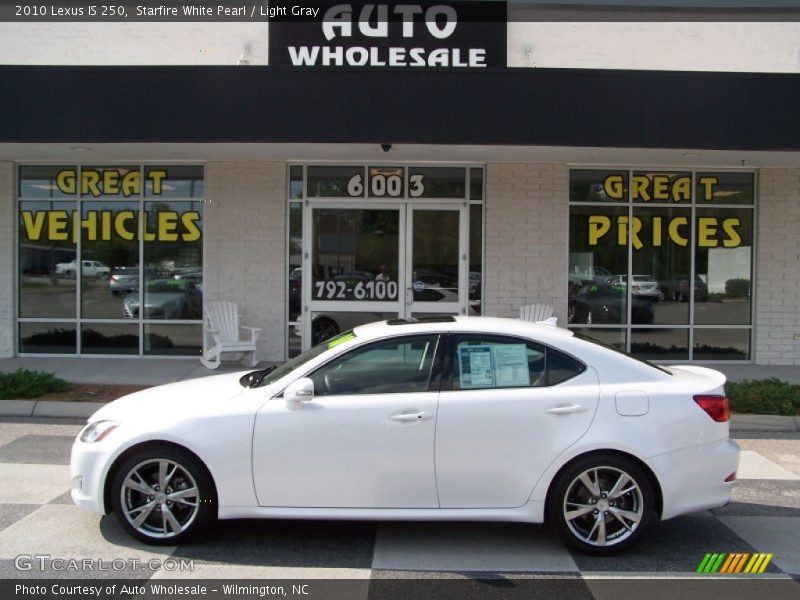 Starfire White Pearl / Light Gray 2010 Lexus IS 250