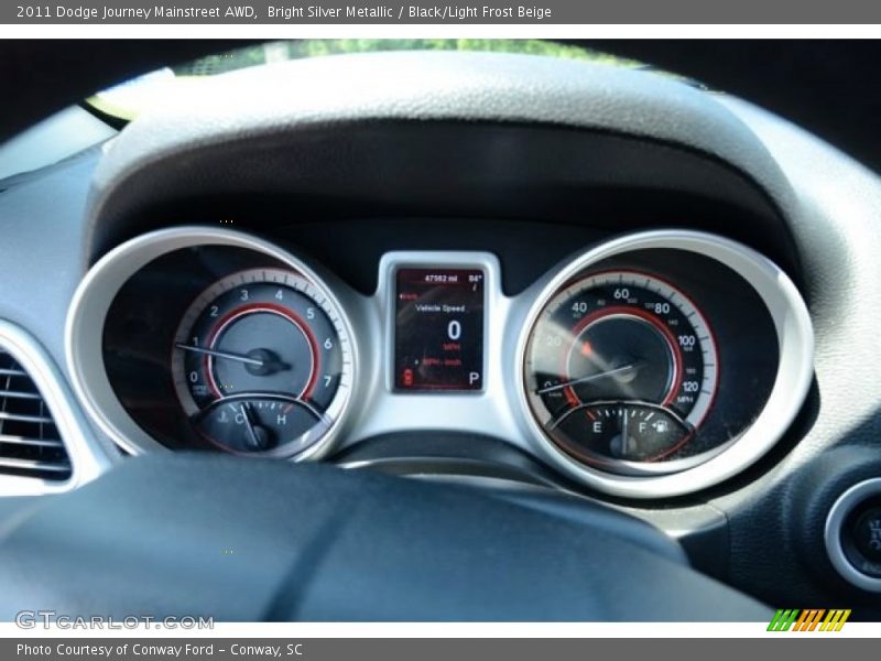 Bright Silver Metallic / Black/Light Frost Beige 2011 Dodge Journey Mainstreet AWD
