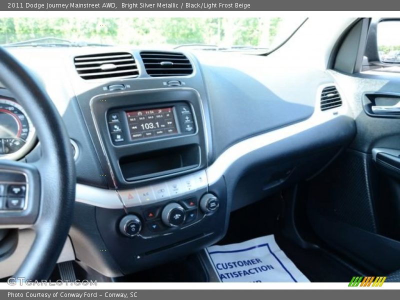 Bright Silver Metallic / Black/Light Frost Beige 2011 Dodge Journey Mainstreet AWD