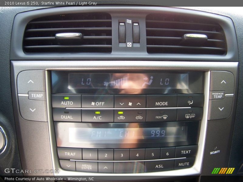 Starfire White Pearl / Light Gray 2010 Lexus IS 250