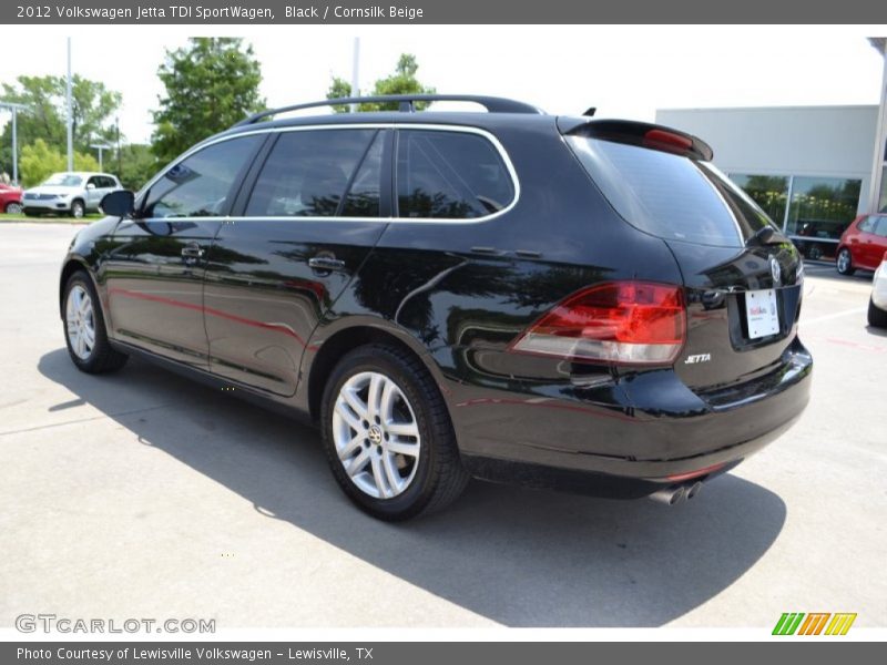 Black / Cornsilk Beige 2012 Volkswagen Jetta TDI SportWagen