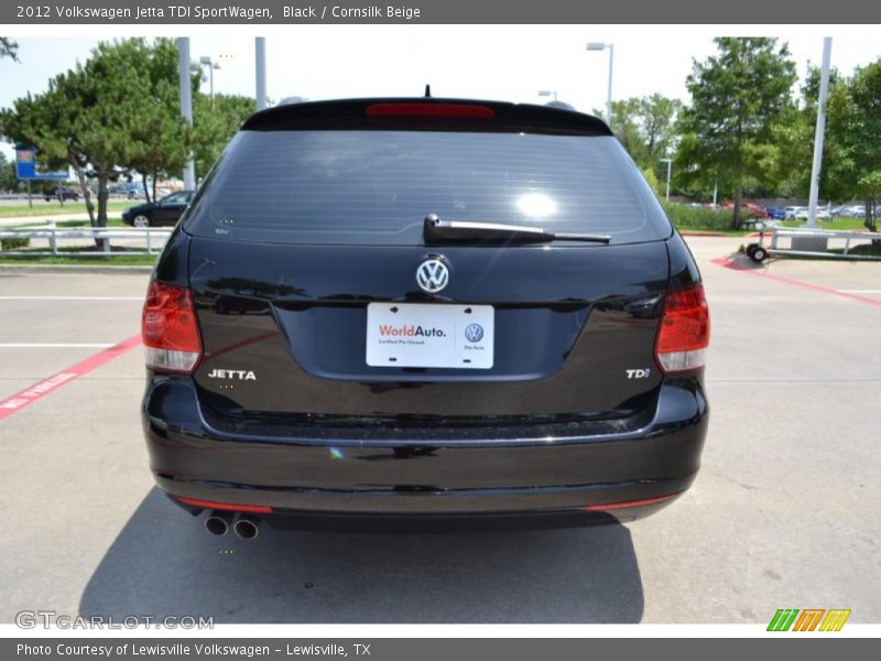 Black / Cornsilk Beige 2012 Volkswagen Jetta TDI SportWagen