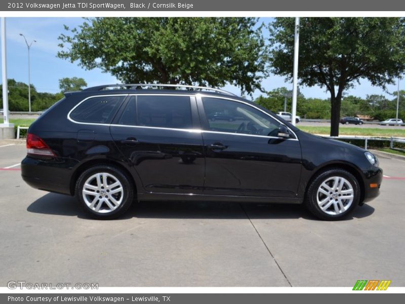 Black / Cornsilk Beige 2012 Volkswagen Jetta TDI SportWagen