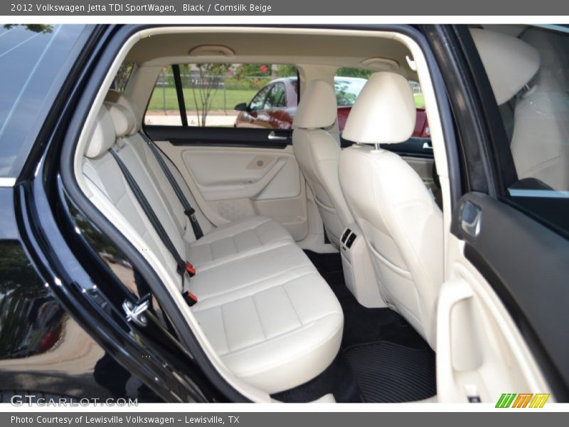 Black / Cornsilk Beige 2012 Volkswagen Jetta TDI SportWagen