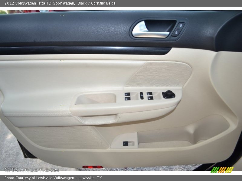 Black / Cornsilk Beige 2012 Volkswagen Jetta TDI SportWagen