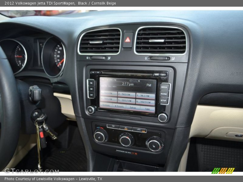Black / Cornsilk Beige 2012 Volkswagen Jetta TDI SportWagen