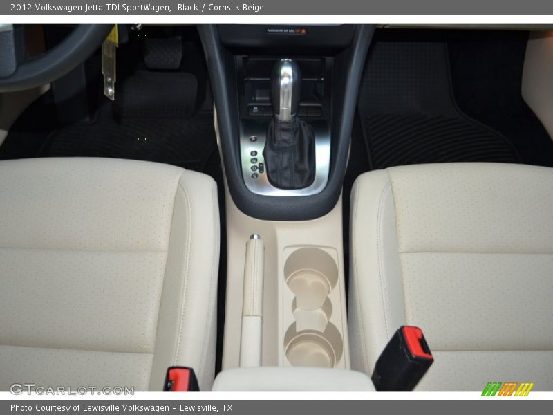 Black / Cornsilk Beige 2012 Volkswagen Jetta TDI SportWagen