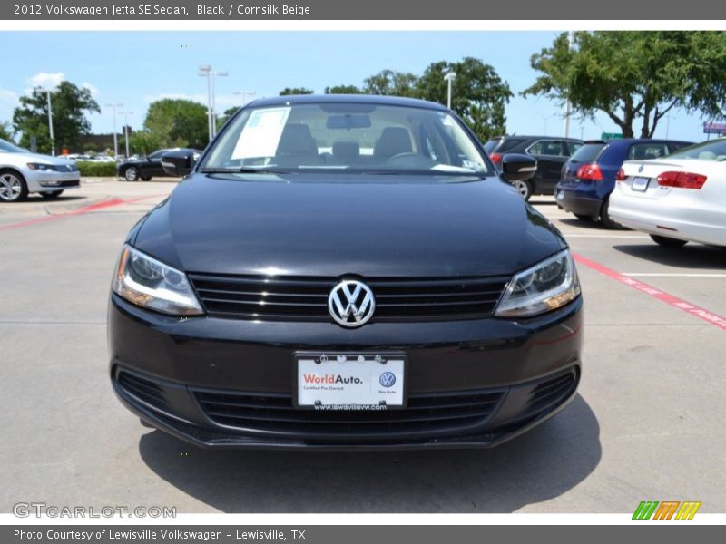 Black / Cornsilk Beige 2012 Volkswagen Jetta SE Sedan
