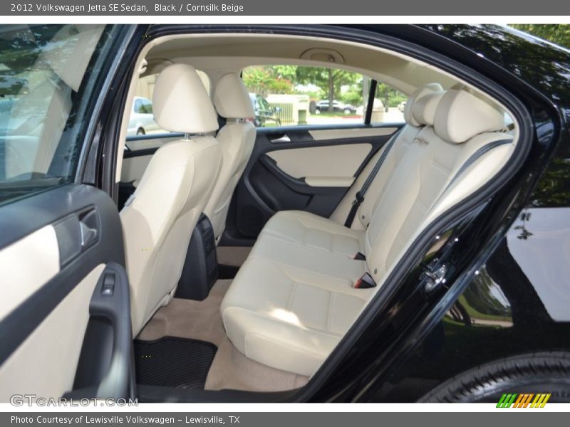 Black / Cornsilk Beige 2012 Volkswagen Jetta SE Sedan
