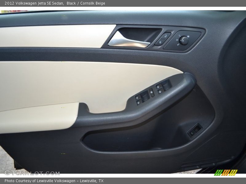 Black / Cornsilk Beige 2012 Volkswagen Jetta SE Sedan