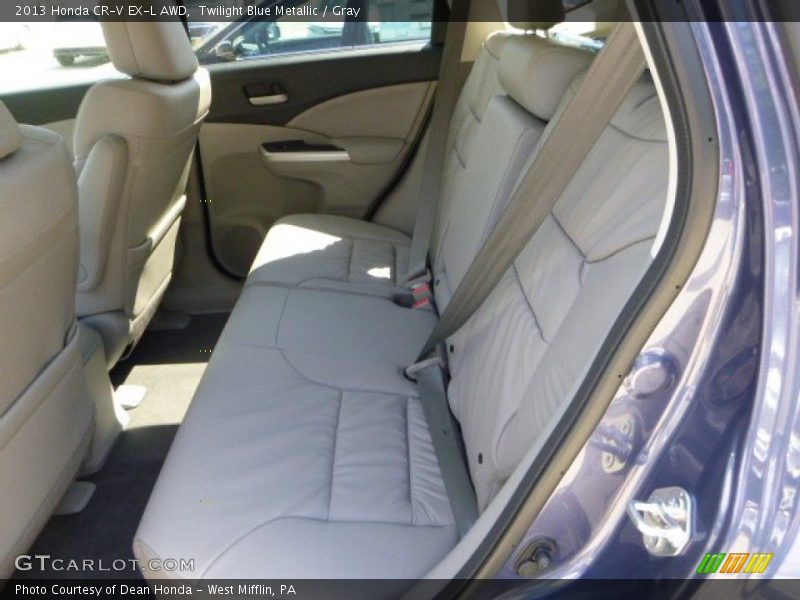 Twilight Blue Metallic / Gray 2013 Honda CR-V EX-L AWD