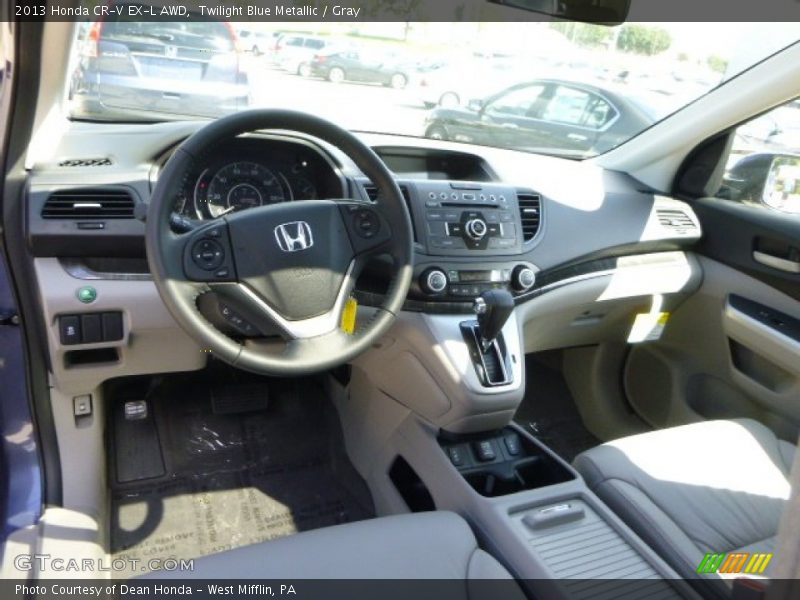 Twilight Blue Metallic / Gray 2013 Honda CR-V EX-L AWD