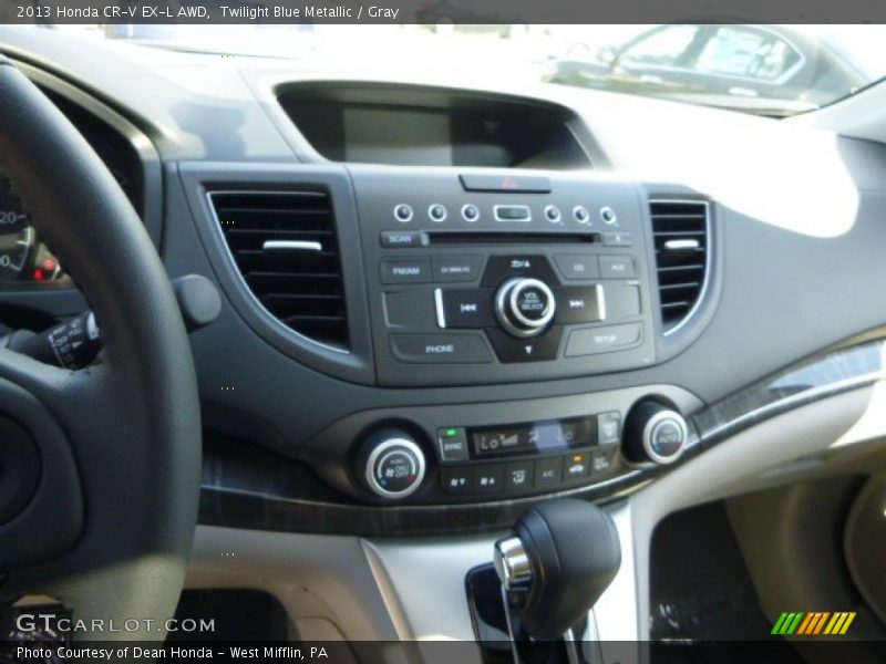 Twilight Blue Metallic / Gray 2013 Honda CR-V EX-L AWD